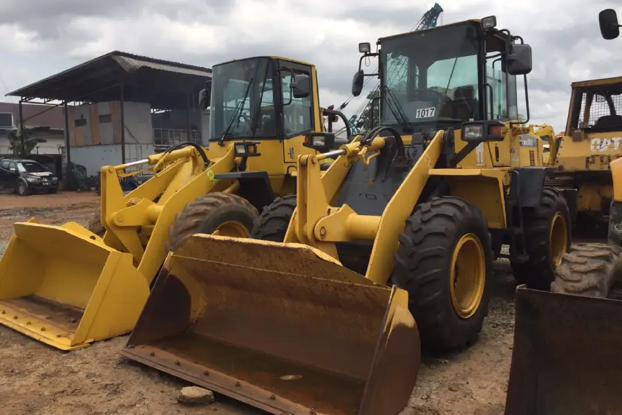 pasang ac alat berat wheel loader
