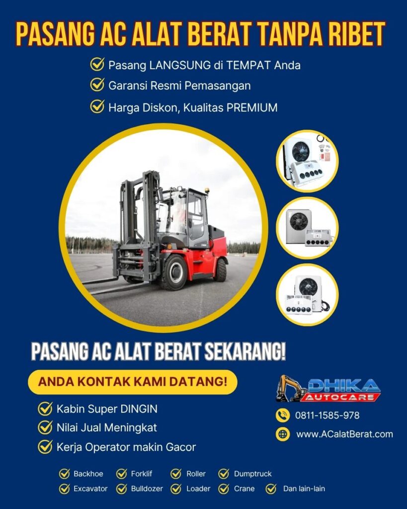 pasang ac alat berat makassar